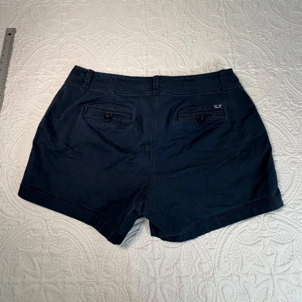 Vineyard Vines Womens Navy Blue Daybreak Chino Shorts Size 18 Stretch Cotton